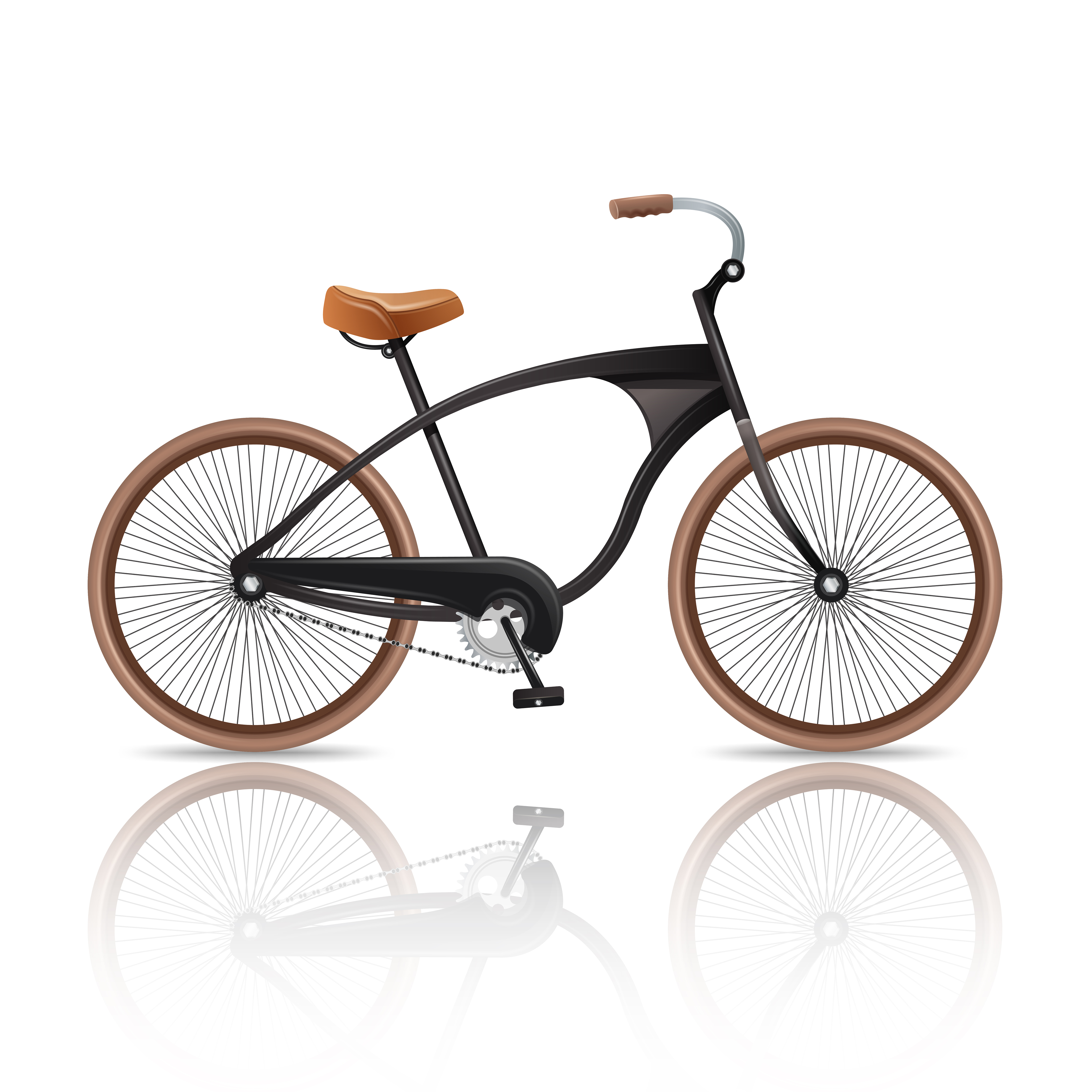 Realistic Bicycle Isolated